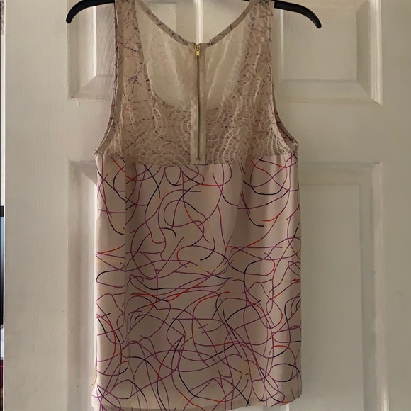 Multicolor Lace Back Sleeveless Top | Size: L - Picture 2 of 2
